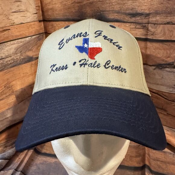 Evan’s Grain Hat Cap Adjustable H & L Strap Texas Flag Elevator Farm Agriculture - Picture 1 of 7